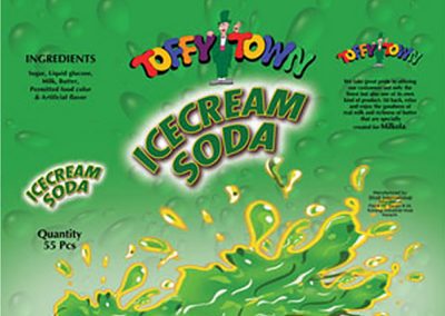 Packaging Toffy Town Icecream soda
