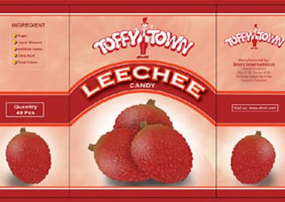 Packaging Toffy Town Leechee